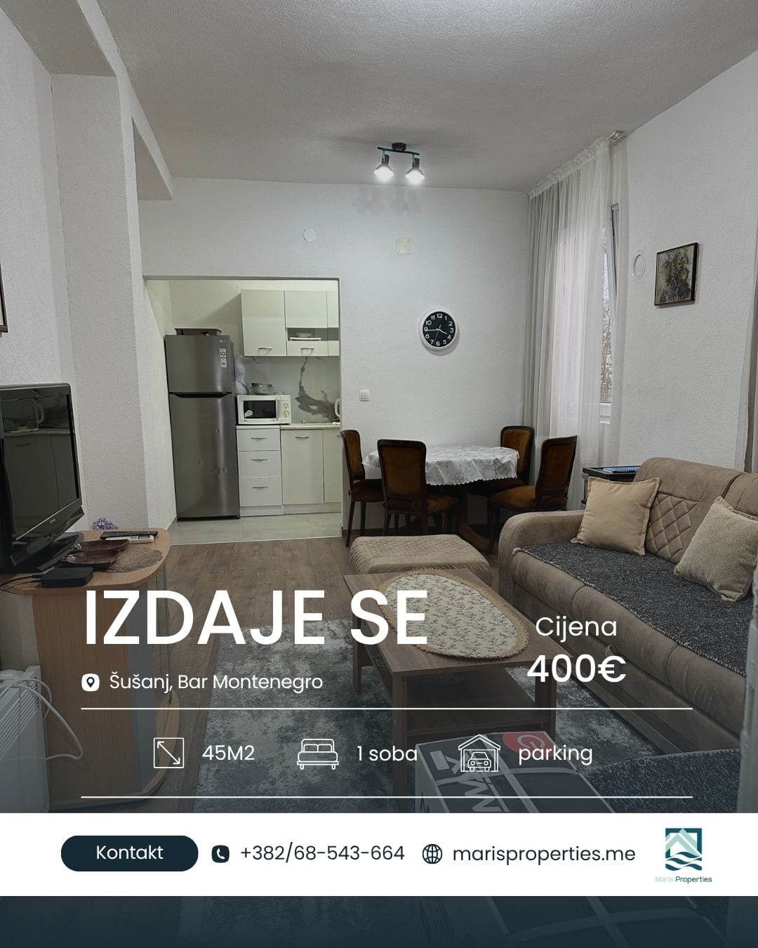 Nicely arranged apartment for rent in Ilino, Susanj - Bar